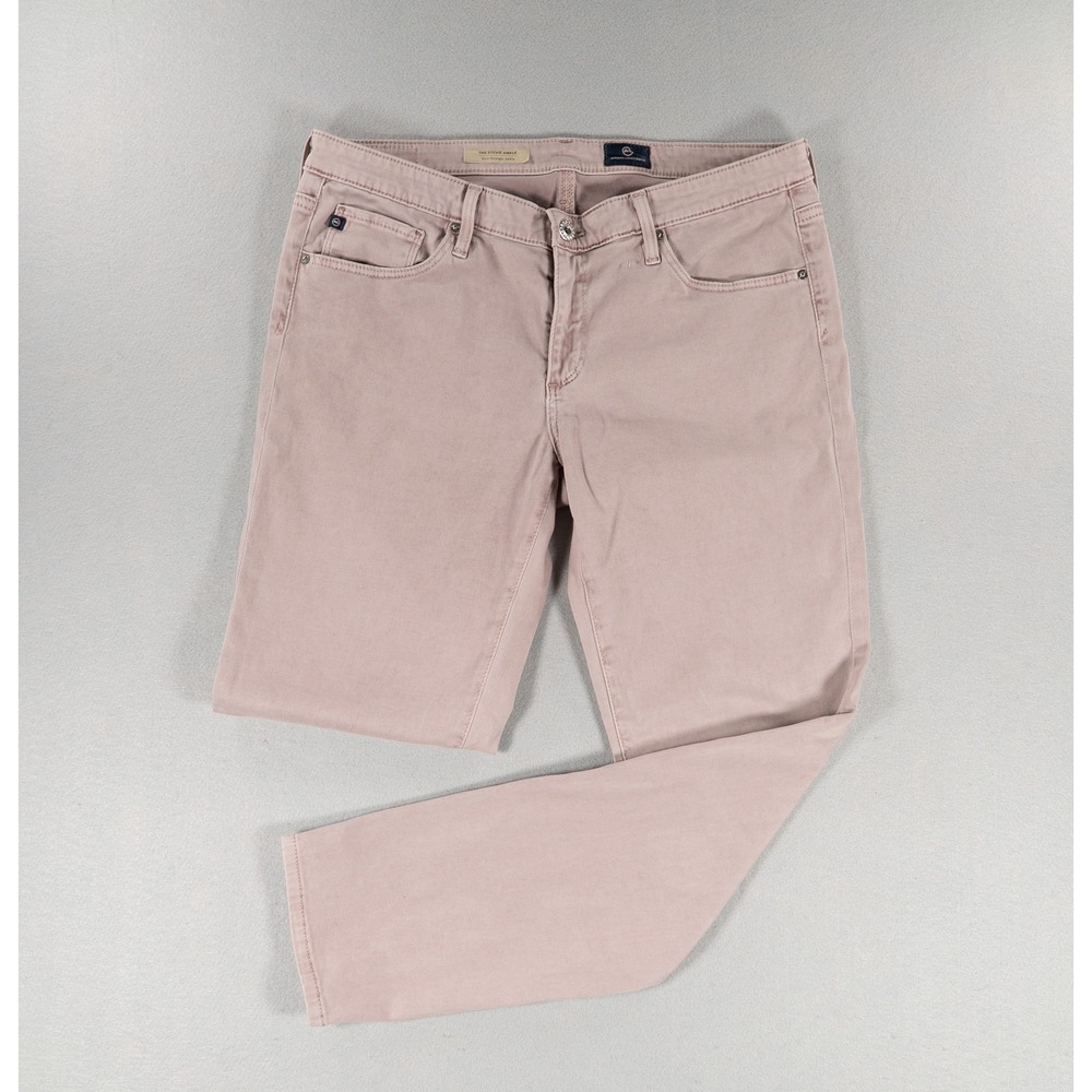 AG Adriano Goldschmied The Stevie Ankle‎ Slim Straight Pants Mauve Rose 30R